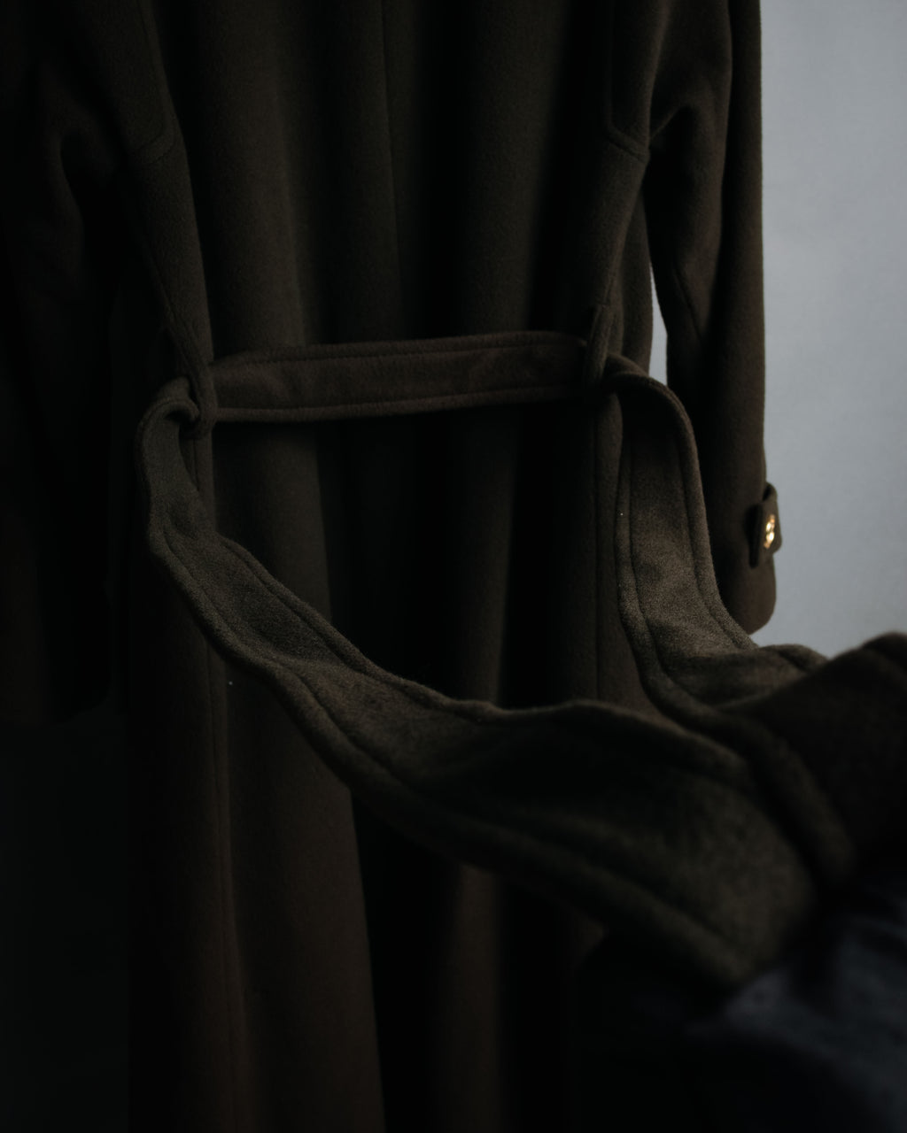 –SPECIAL– "CELINE" 80’s-90’s Triomphe button double breasted long coat