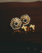 –SPECIAL– "VALENTINO" 80's-90's Ornate clip-on drop earrings
