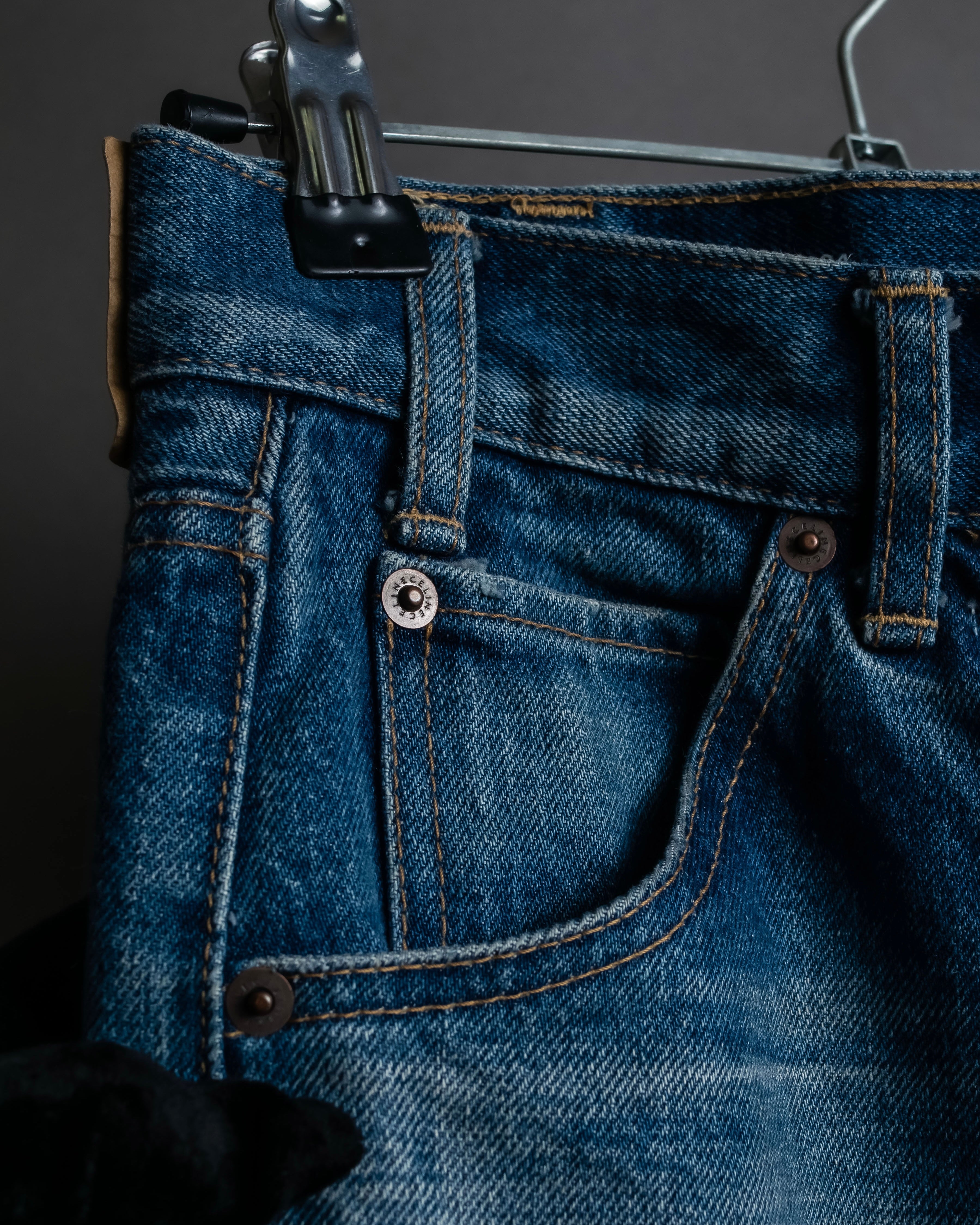 "CELINE" Stonewash design straight denim