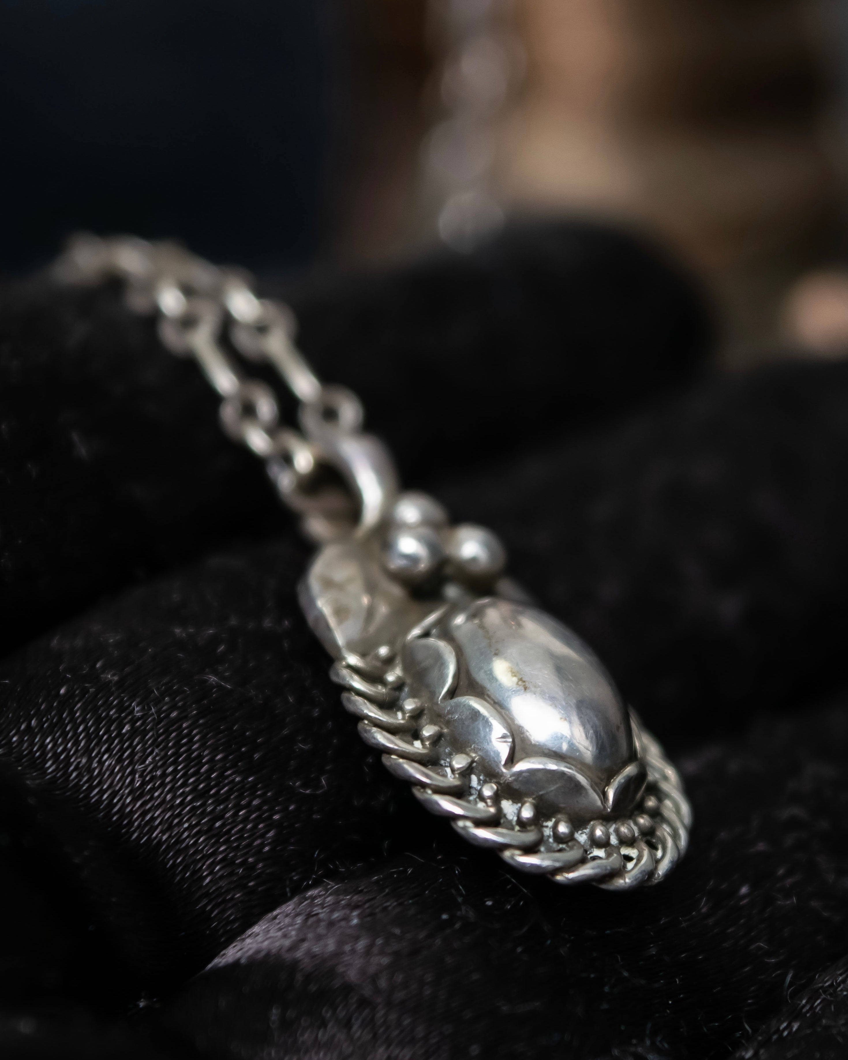 “Georg Jensen” Pendant of the year 1992 silver necklace