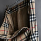 "BURBERRY" Nova check pattern box pleats mid length skirt