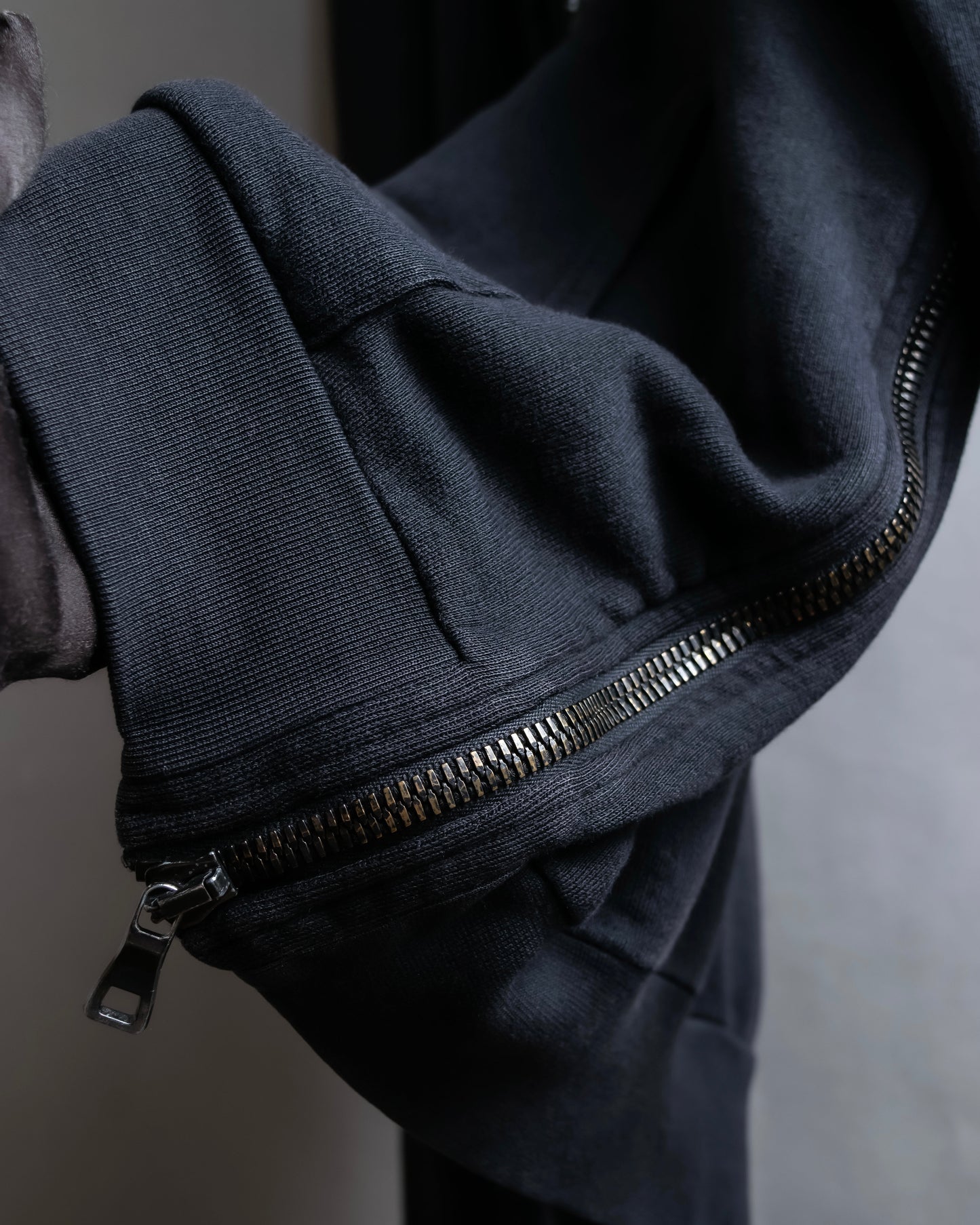 "BALMAIN" Side fastener design oversized double zipper hoodie