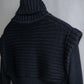 "FENDI" Bustier docking shape ribbed turtleneck knit