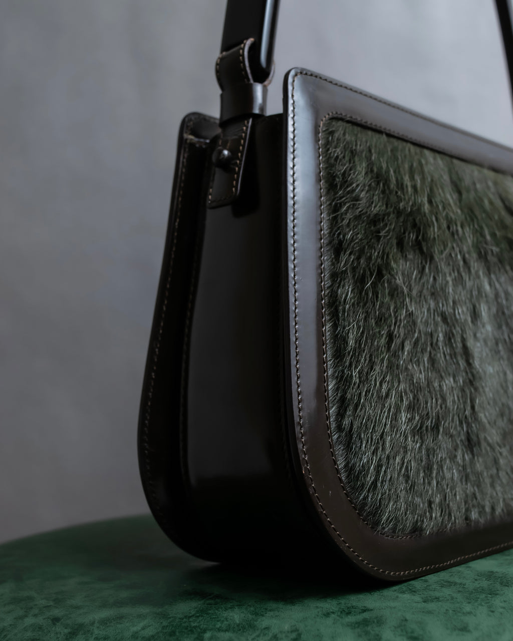 "CELINE" 2000's Made of pony leather one-handle bag