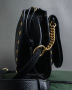 "See by Chloé" Half-moon grommet-detail suede shoulder bag