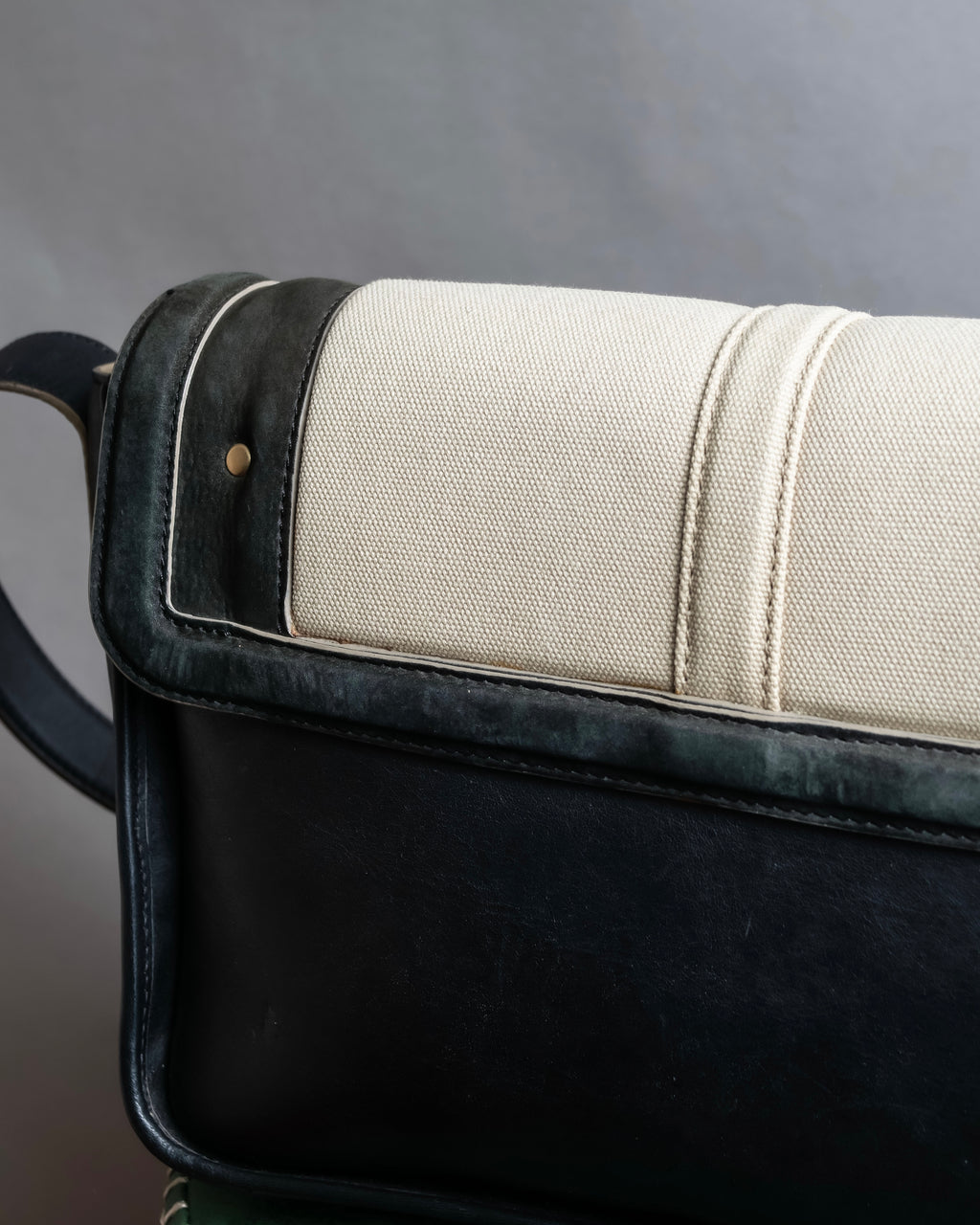 "Chloe" Leather &amp; canvas combination design chain crossbody bag