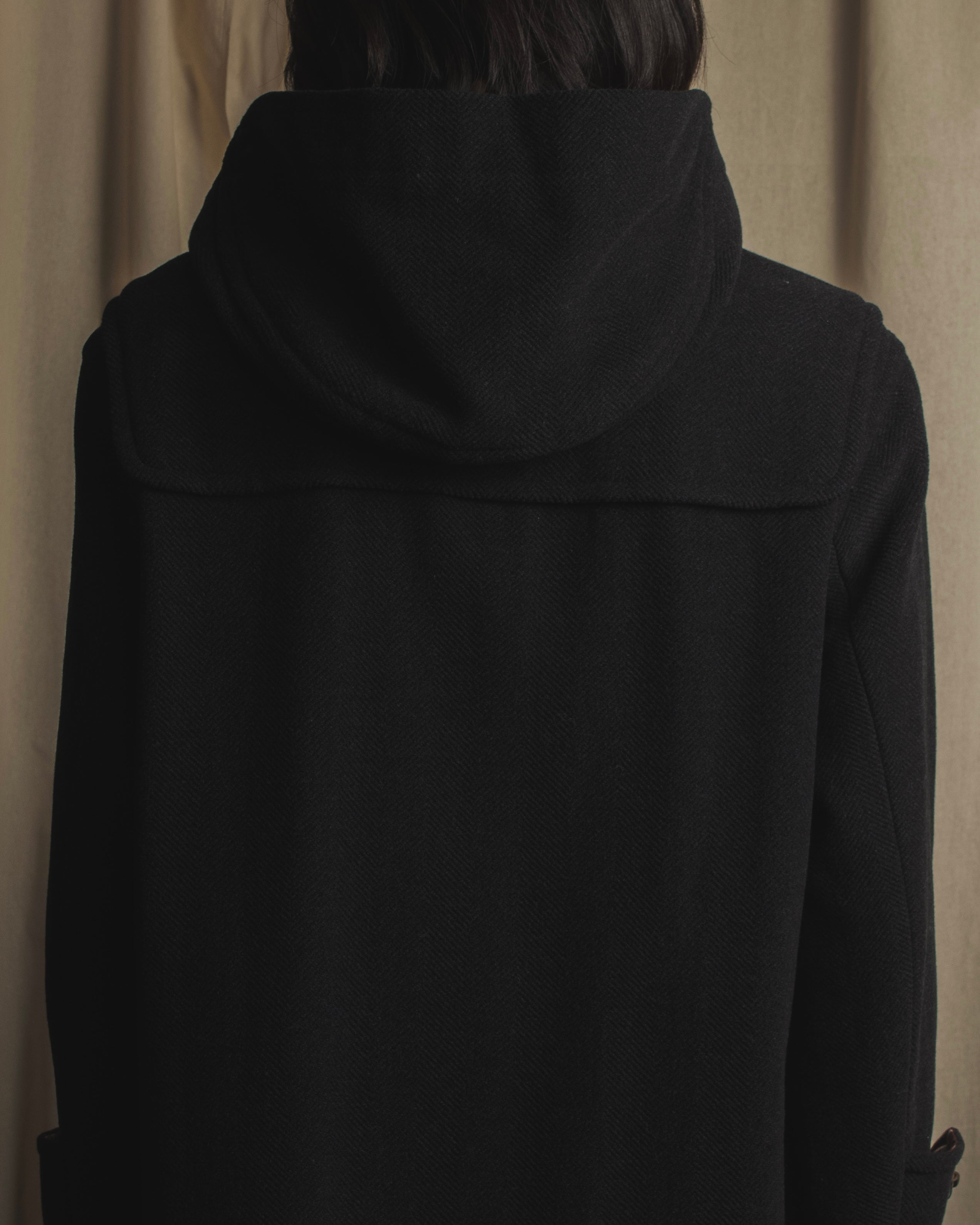 Abrigo tipo duffle de herencia de los años 90 de Burberrys con capucha forrada de cuadros