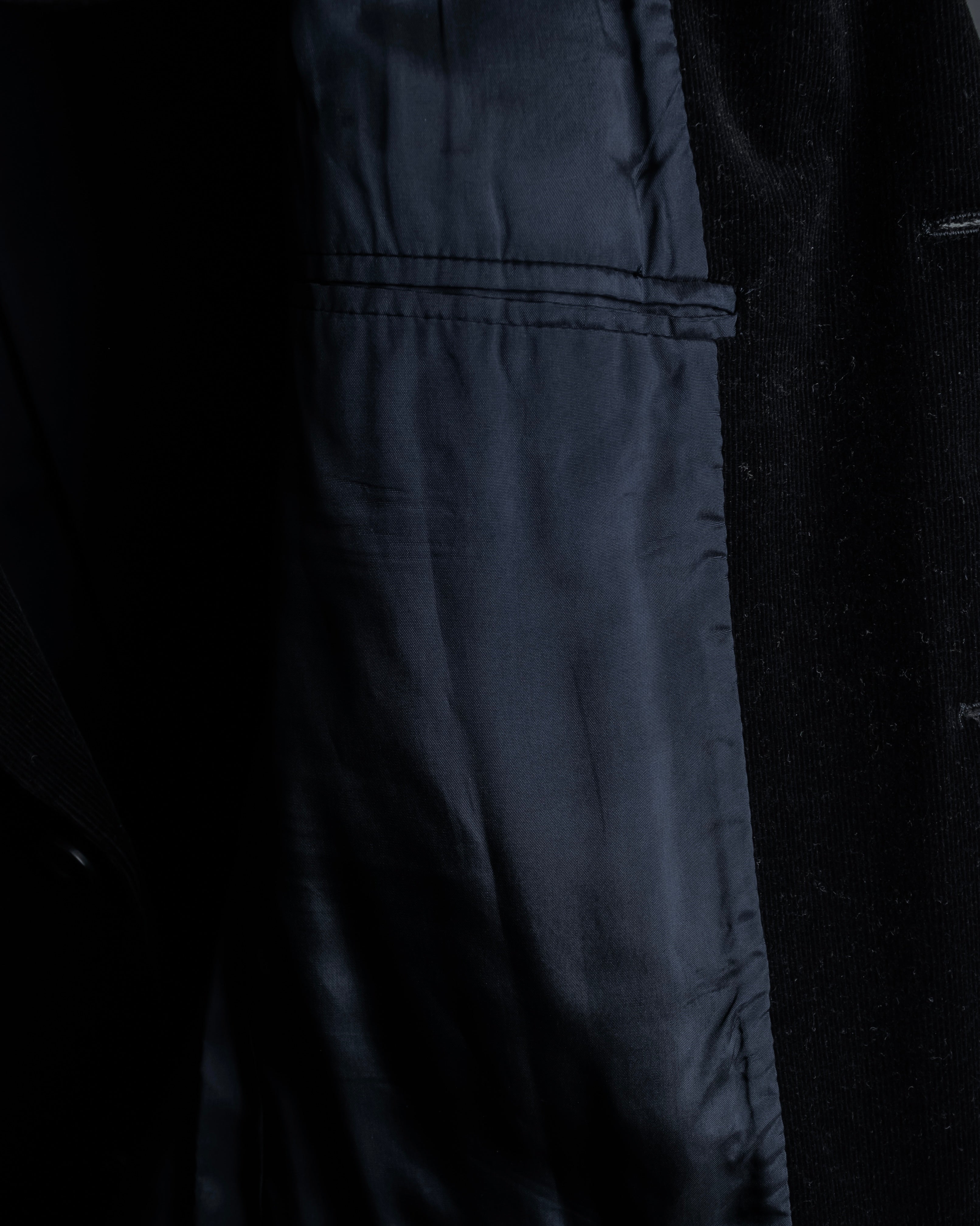 "ARMANI COLLEZIONI" Black corduroy relaxed set up