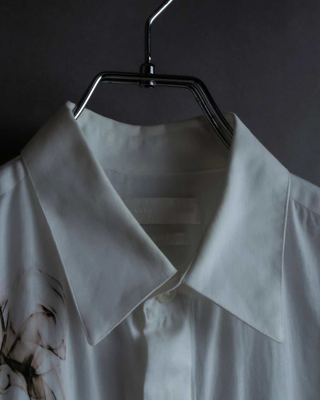 "Alexandar McQueen" Smoke art print cotton oversized shirt