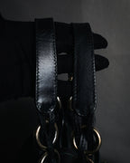 "Salvatore Ferragamo" 05’s-11’s Oversized gancini hardware shrink leather bag
