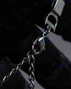 "Christian Dior" Logo design charm ribbon tie bracelet