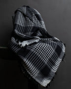 "Vintage houndstooth combination pattern large stole"