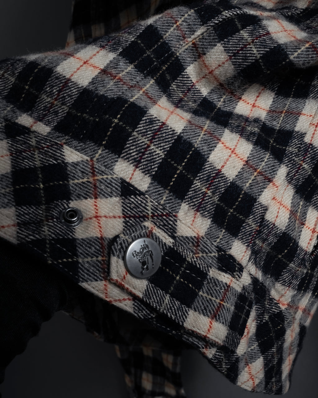 "BURBERRY Blue Label" Layered docking design hooded zip jacket