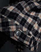 "BURBERRY Blue Label" Layered docking design hooded zip jacket