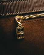 -SPECIAL- “BALENCIAGA” 80’s-90’s suede touch top handle flap bag