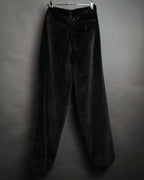 “Christian Dior MONSIEUR” 80’s-90’s Velour two tuck wide trousers