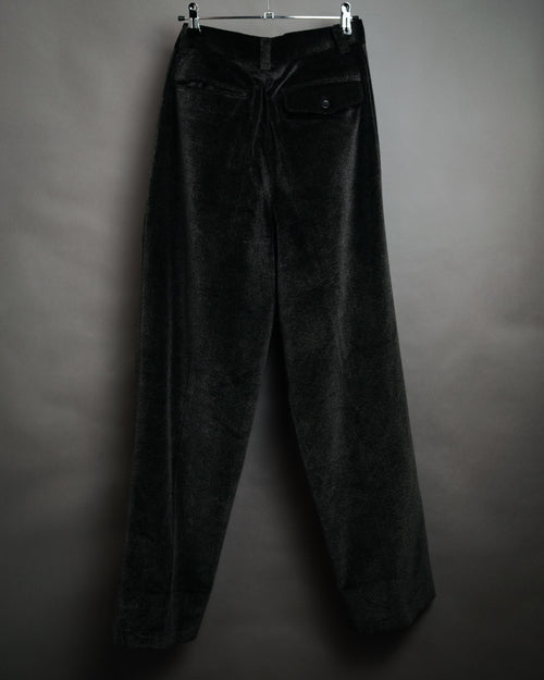 “Christian Dior MONSIEUR” 80’s-90’s Velour two tuck wide trousers