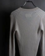 "MAISON MARGIELA" 18AW Ribbed shaped V-neck knit