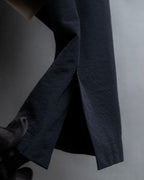 "LIMI feu" Cleric design inverted V-shaped hem short length jacket