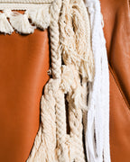 LOEWE by Jonathan Anderson/ Lamb Leather Rope Trim Mini Skirt