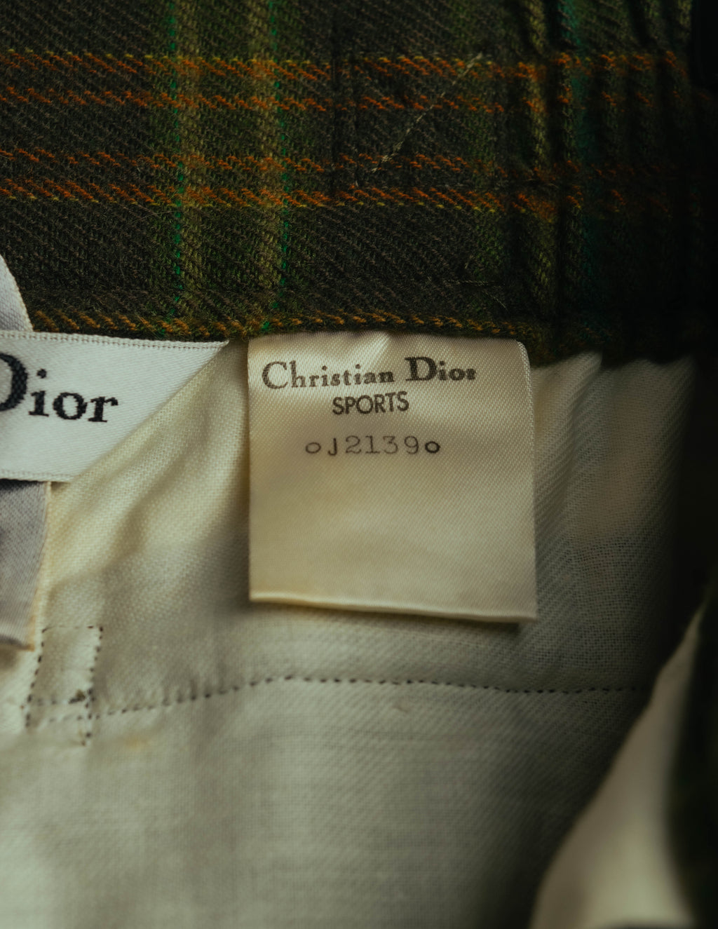 "Christian Dior" 80's-90's Wool plaid blouson and trousers set