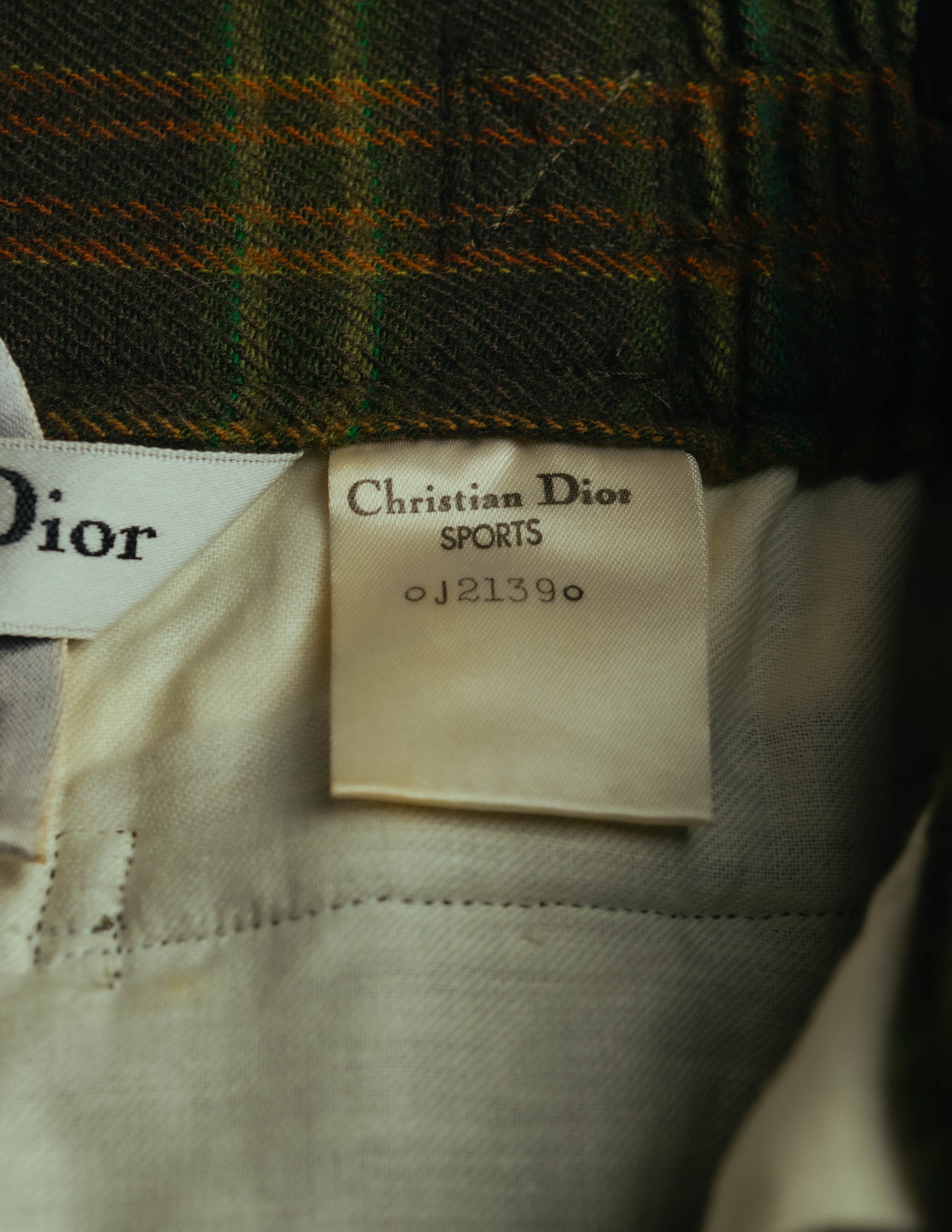 "Christian Dior" 80's-90's Wool plaid blouson and trousers set