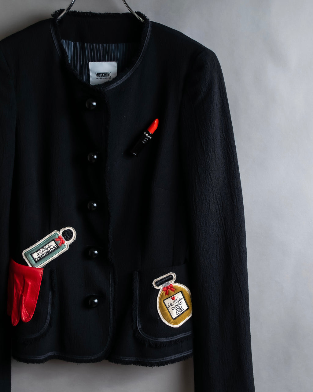 "MOSCHINO" Object sewn design tweed jacket