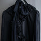 "GIVENCHY" Ribbon frill detail bow tie silk shirt ribbon frill detail