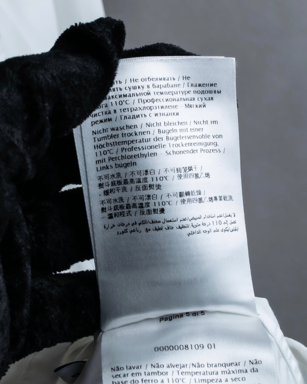 "VALENTINO" Stud detail collar white cotton shirt