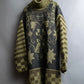 "FENDI" Artistic all over print oversized turtleneck knit