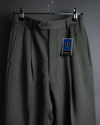 "YVES SAINT LAURENT" Deep pleat tapered wool slacks