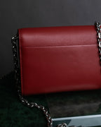 "KENZO" K motif design chain shoulder wallet bag