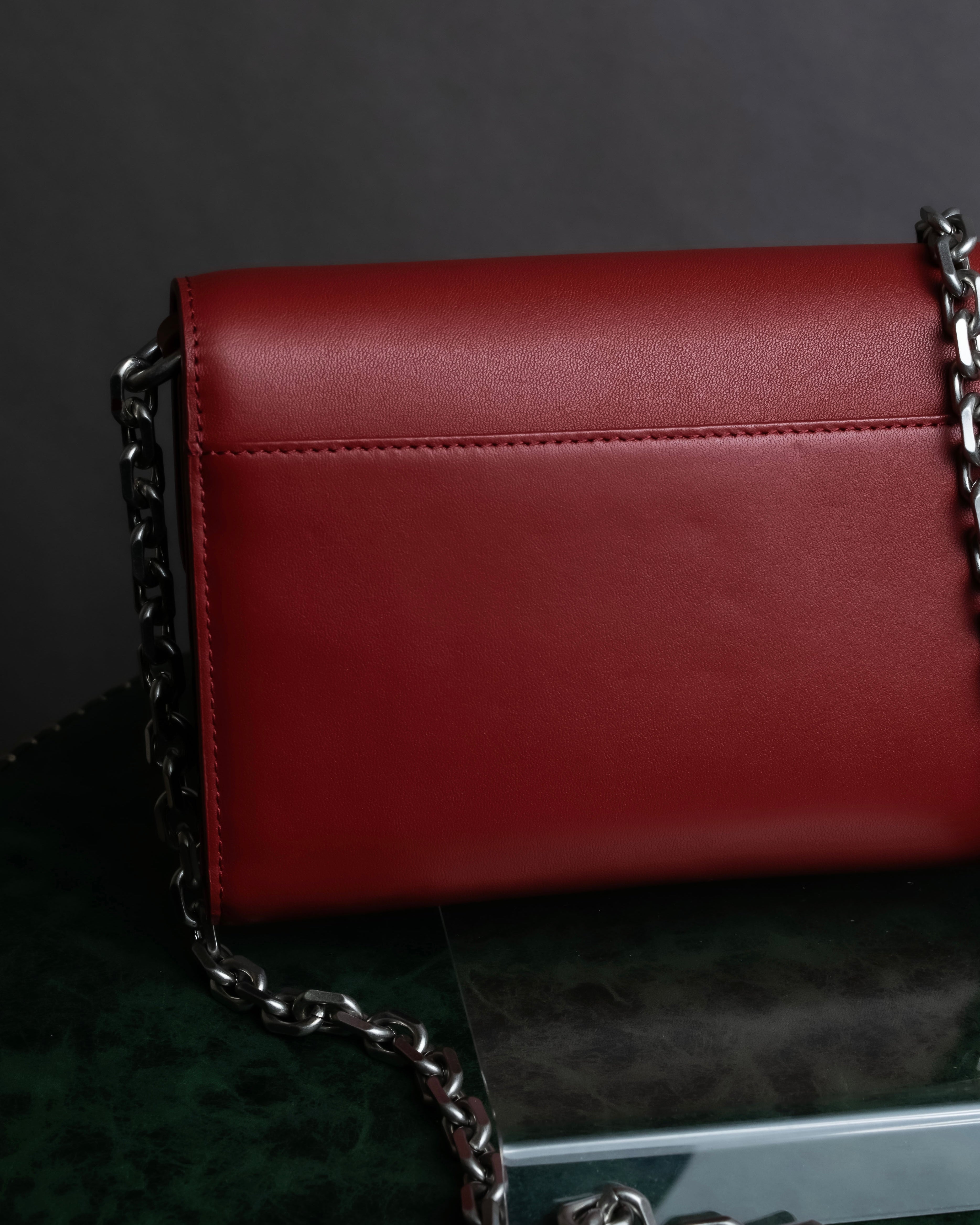 "KENZO" K motif design chain shoulder wallet bag