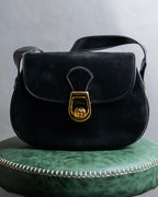 "GUCCI" Interlocking G design suede bag