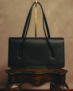 "Salvatore Ferragamo" 90's-00's Woven leather shoulder handbag