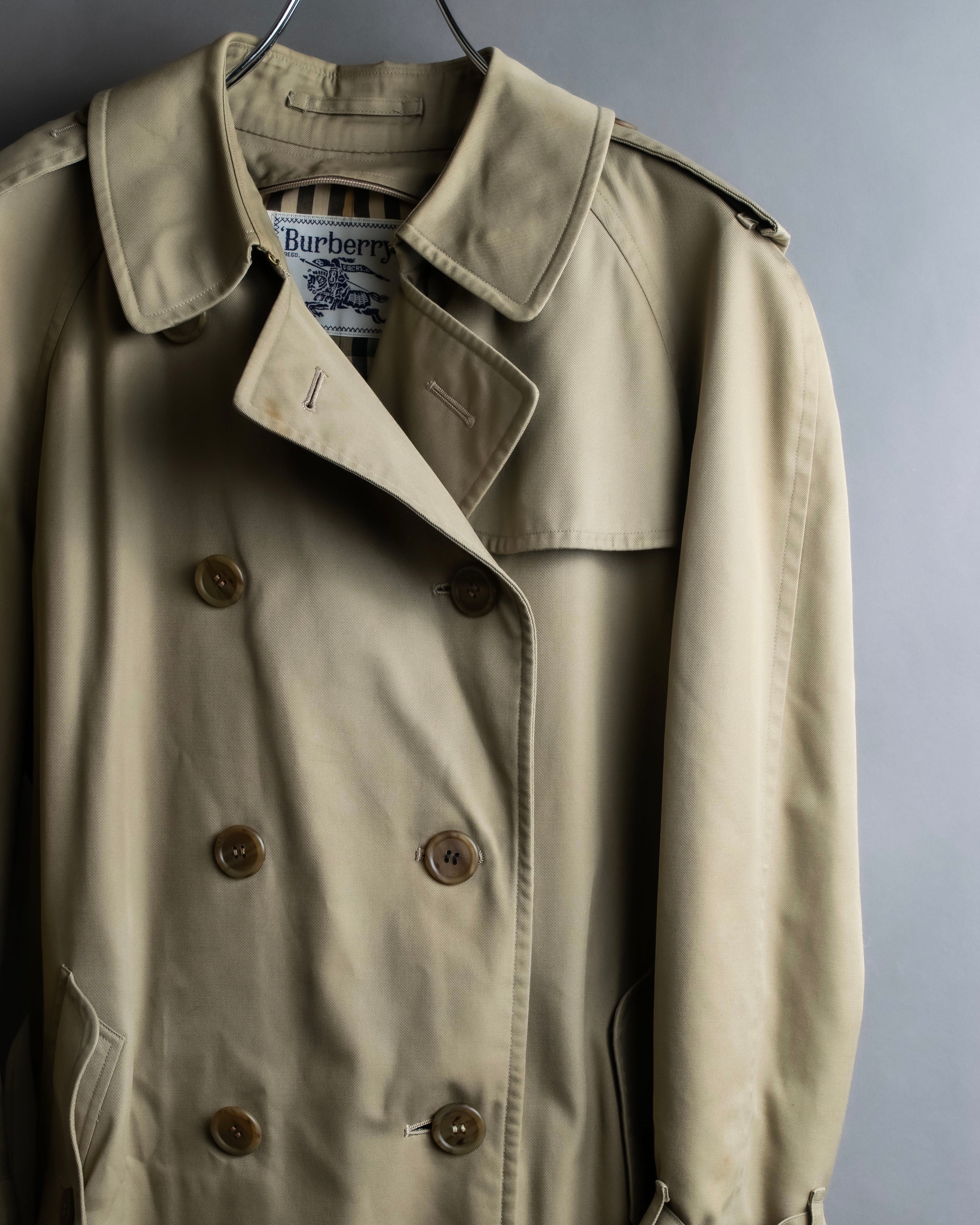 "BURBERRYS" Military detail long trench coat