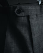 "YVES SAINT LAURENT" 80’s-90’s glen check tailored suit set