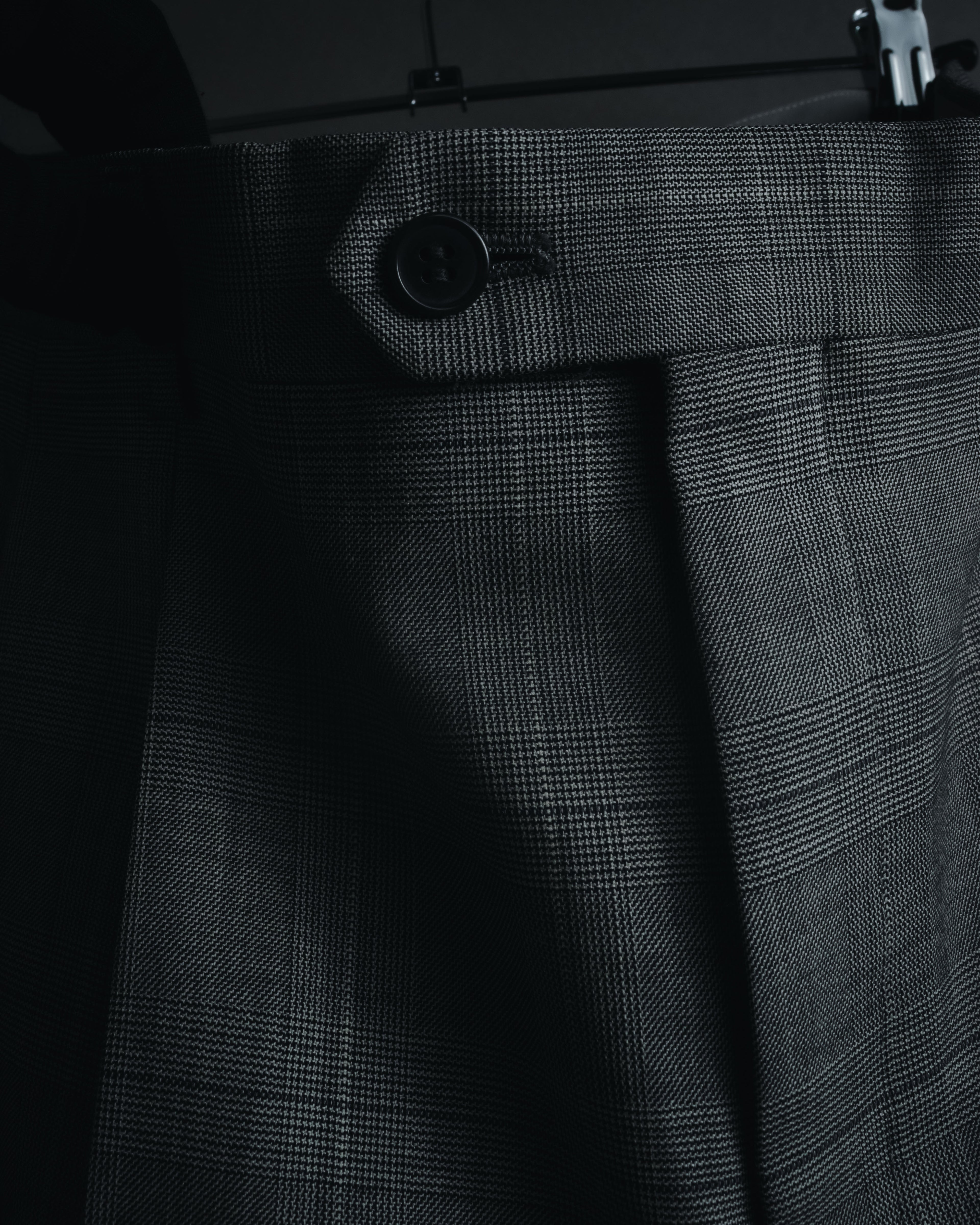 "YVES SAINT LAURENT" 80’s-90’s glen check tailored suit set