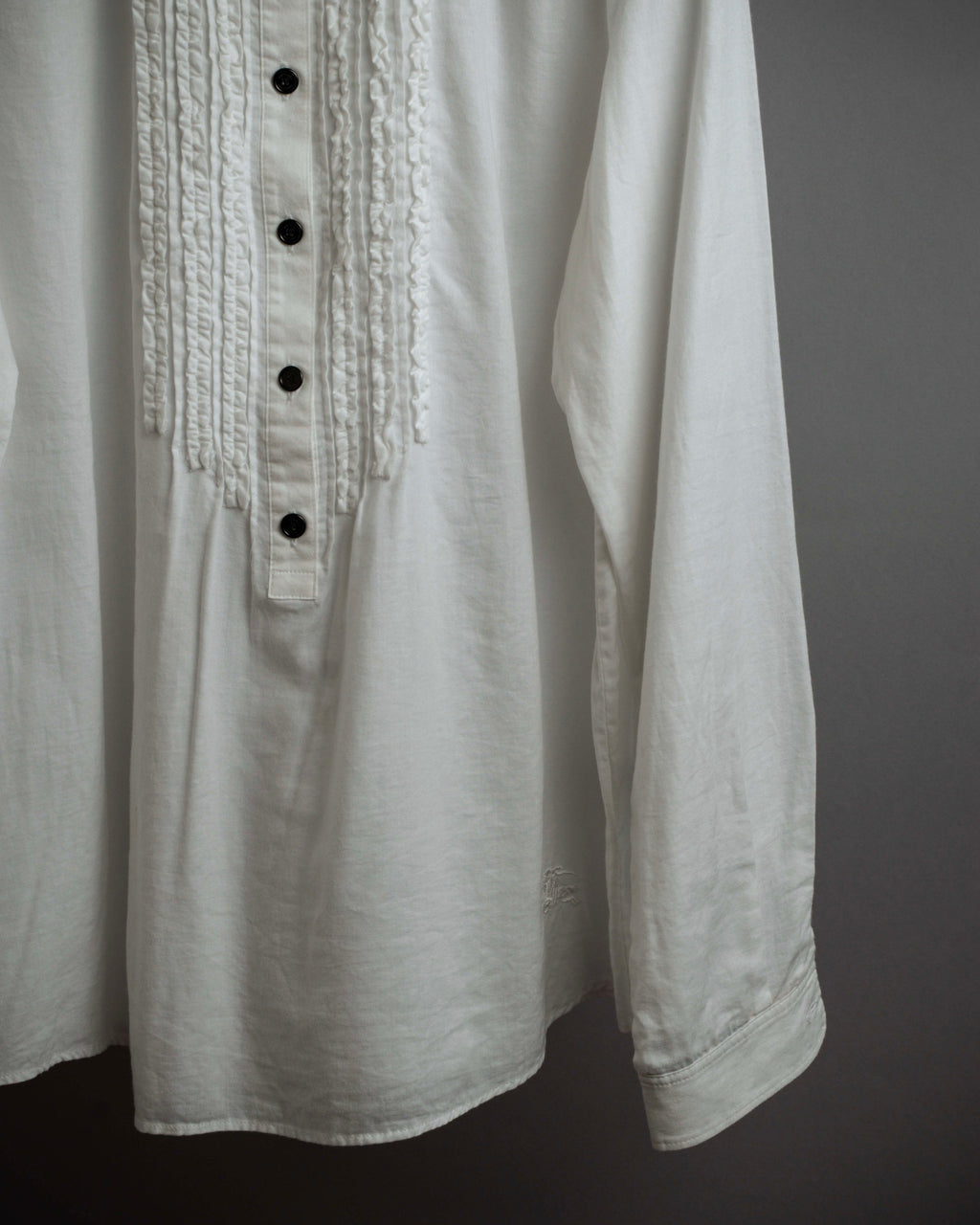 "BURBERRY" Frill design collarless blouse