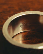 "GUCCI" 20's Ornate green inlay wide band ring
