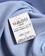 GIORGIO ARMANI/ Beautiful Stretch Satin Dress Shirt Shiny Blue