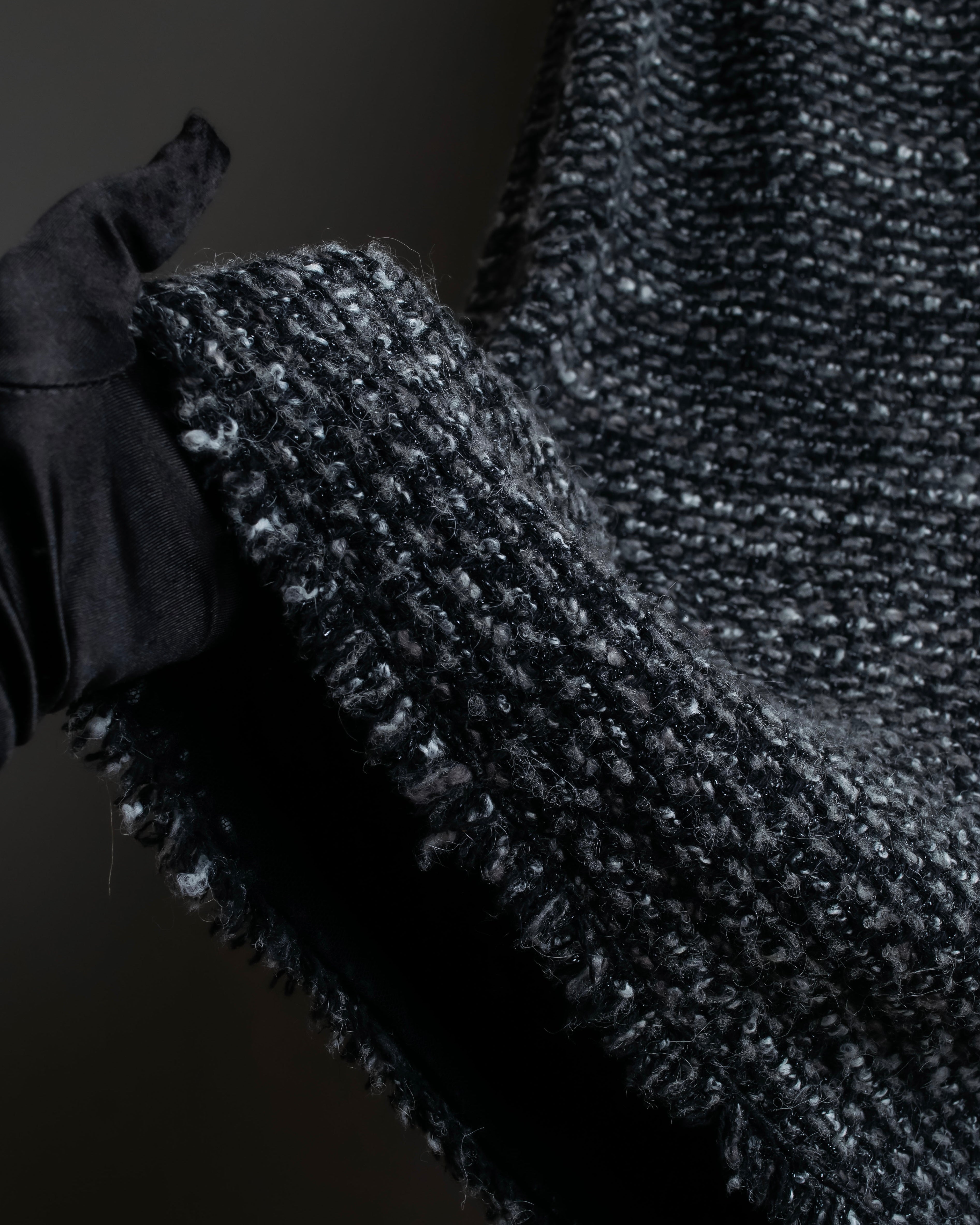 "Dolce &amp; Gabbana" Tweed raw edge flared skirt