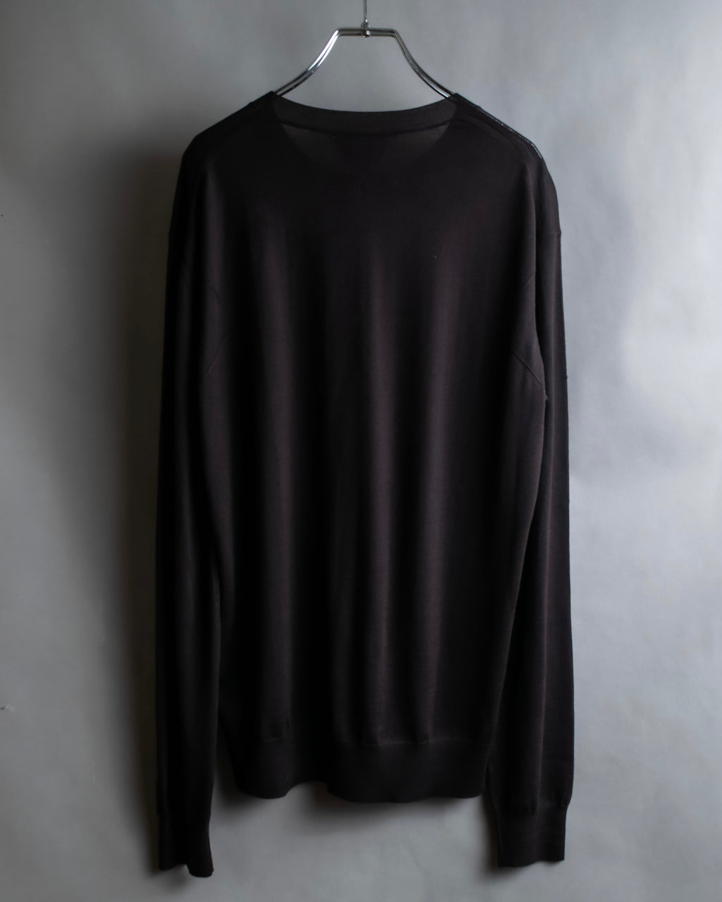 "BOTTEGA VENETA" High quality wool charcoal brown knit