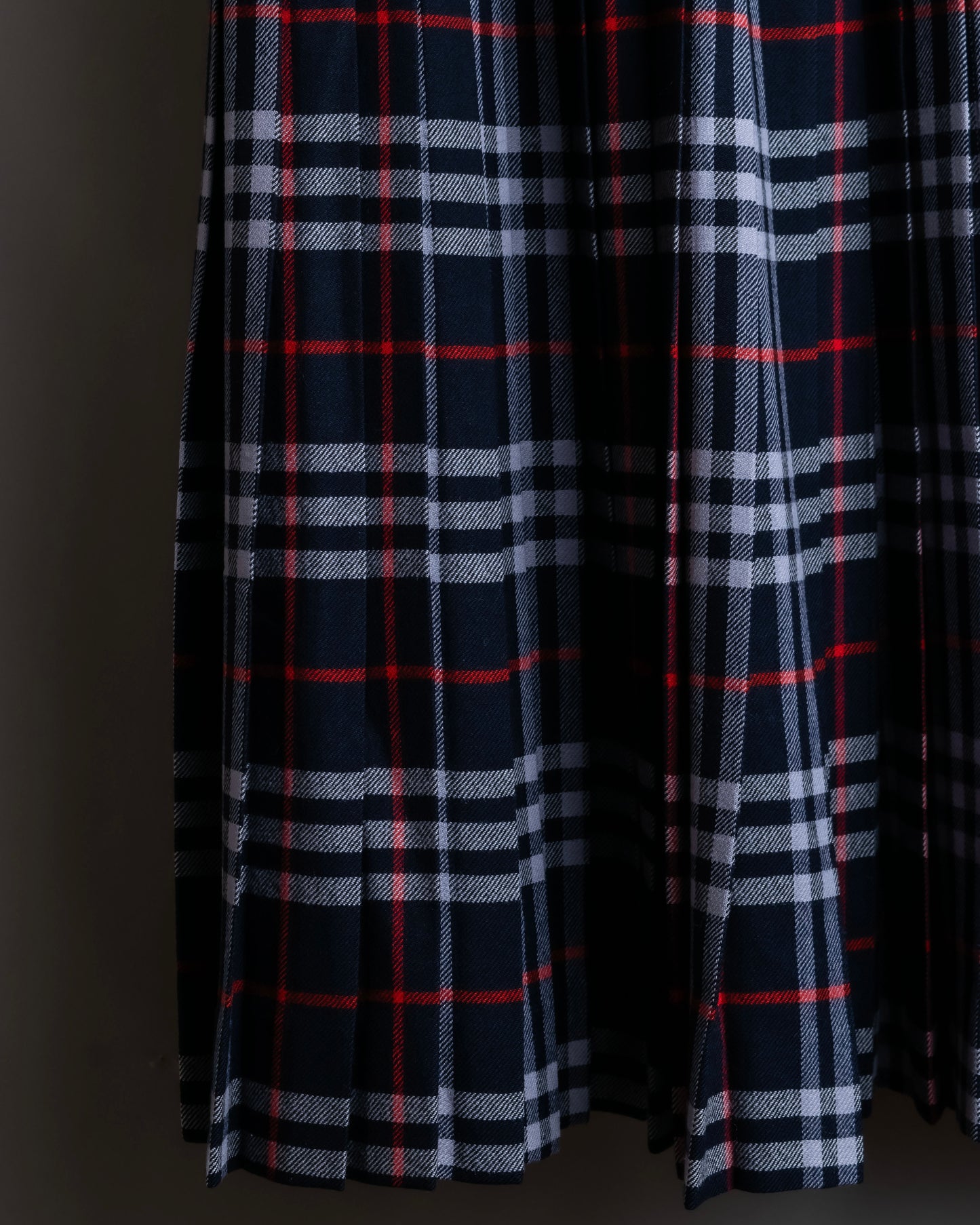 "BURBERRYS" Nova check pattern belted cropped quilted skirt