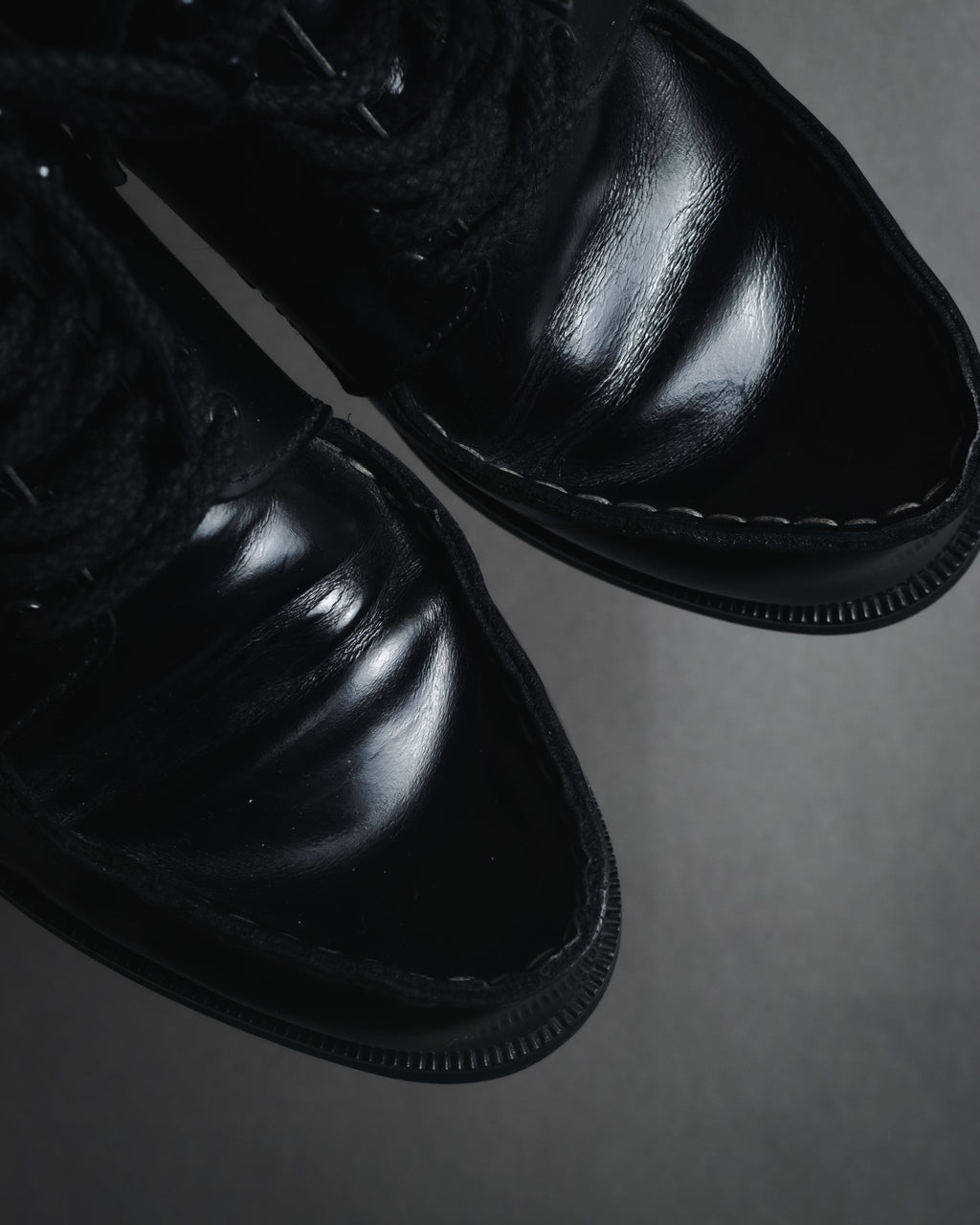 "Yohji Yamamoto FEMME" Lace-up leather ankle boots