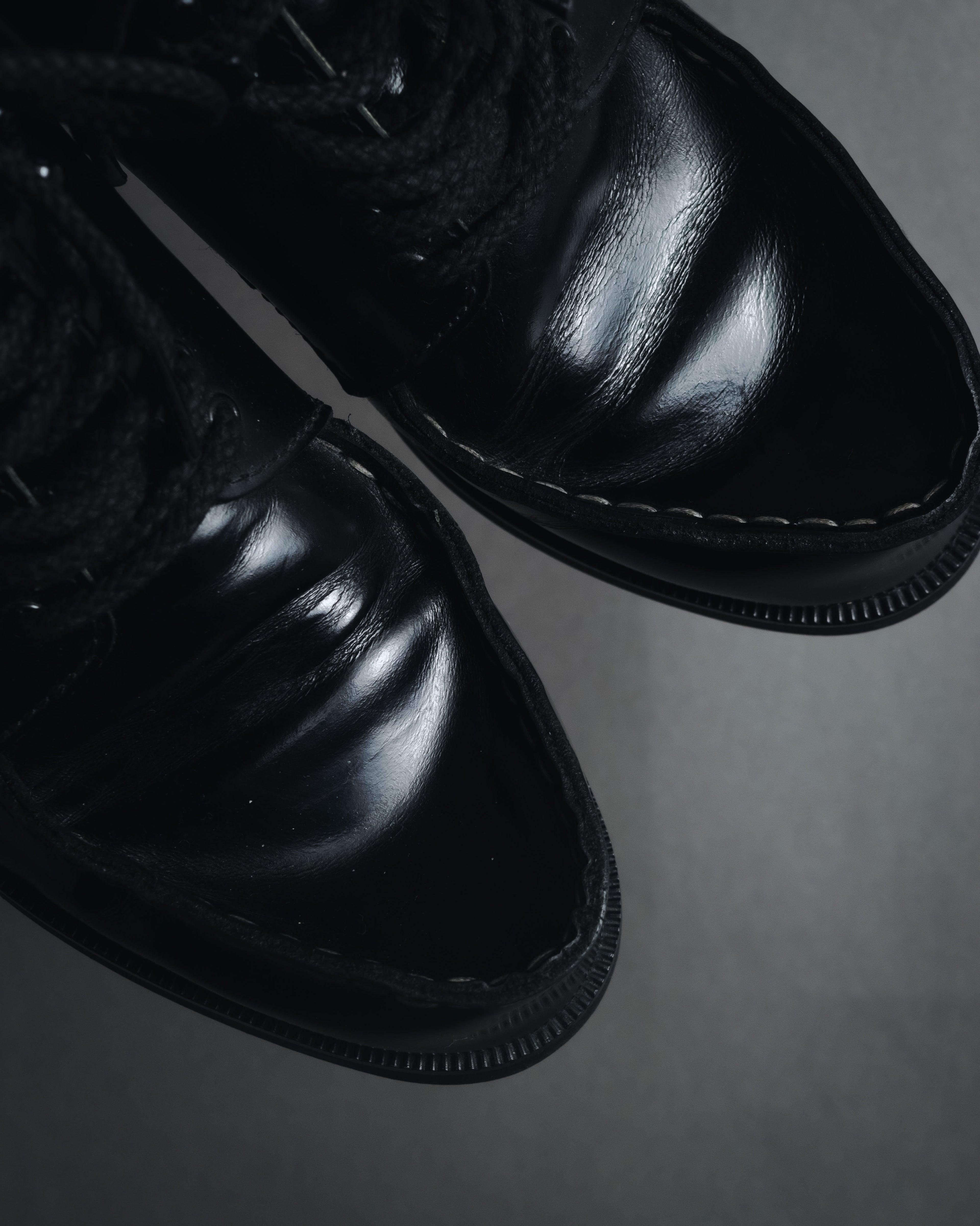 "Yohji Yamamoto FEMME" Lace-up leather ankle boots