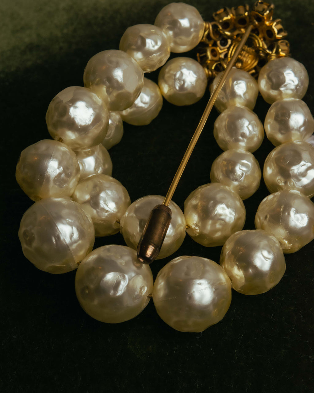 “Christian Dior” 70’s-80’s Boutique pearl rhinestone brooch