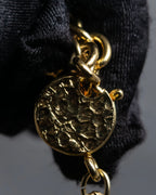 "YVES SAINT LAURENT" Art Nouveau motif gold bracelet