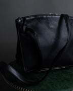 "JIL SANDER" Hill model gently curved leather shoulder bag
