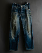 "GUCCI" Gradient fade design tapered denim